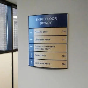 directory sign for the third floor of an office building
